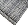 vidaXL Ensemble de bar d'extérieur 7 pcs coussins Résine tressée Gris