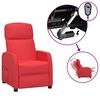 vidaXL Fauteuil inclinable &eacute;lectrique Rouge Similicuir