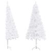 vidaXL Sapins de No&euml;l artificiels PVC, Steel White