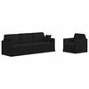 vidaXL Canap&eacute; 2 pcs Noir 228 x 78 x 80 cm Velours