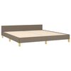 vidaXL Cadre de lit sans matelas taupe tissu