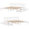 vidaXL Cadre de lit sans matelas blanc 200x200 cm bois massif de pin