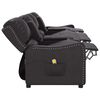 vidaXL Fauteuil inclinable porte-gobelets 4 places noir similicuir