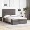 VidaXL Cadre de lit ottoman avec matelas gris 140x200 cm similicuir