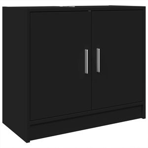 vidaXL Armoire d'&eacute;vier noir 63x29x55 cm bois d'ing&eacute;nierie
