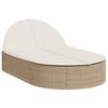 vidaXL Chaise longue double avec coussins beige r&eacute;sine tress&eacute;e