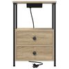 vidaXL Cabinet de chevet avec tiroir Ch&ecirc;ne Sonoma 40 x 31 x 60 cm