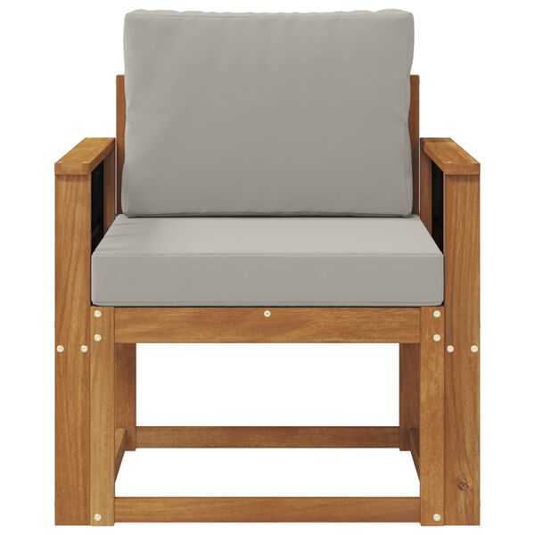 vidaXL Canap&eacute; d&rsquo;ext&eacute;rieur Bois d'acacia massif et polyester