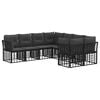 vidaXL Ensemble de canap&eacute;s d'ext&eacute;rieur 8 pcs Noir et Gris fonc&eacute;