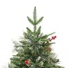 vidaXL Sapin de No&euml;l pr&eacute;-&eacute;clair&eacute; et pommes de pin vert 150cm PVC et PE