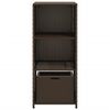 vidaXL Armoire de rangement jardin marron 50x55x115 cm r&eacute;sine tress&eacute;e