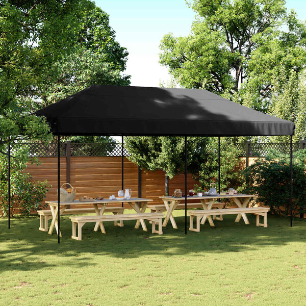 vidaXL Tente de f&ecirc;te Noir 292 x 580 x 315 cm Tissu Oxford