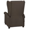 vidaXL Fauteuil de massage Marron fonc&eacute; Tissu