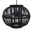 vidaXL Lampe suspendue Noir Osier 40 W 30x22 cm Globe E27
