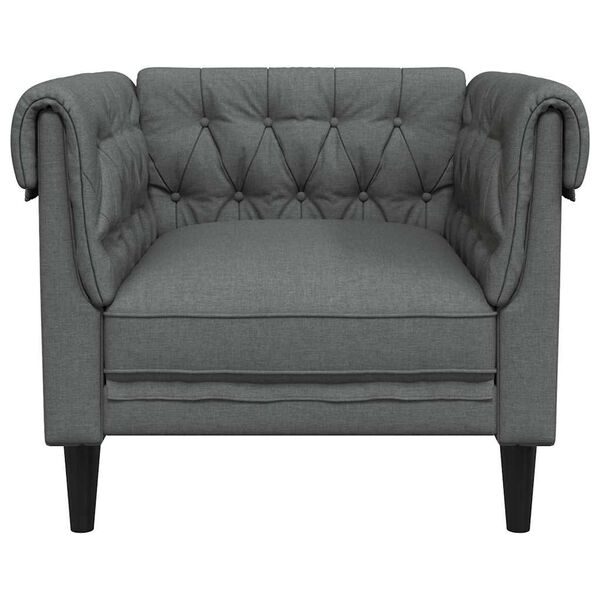 vidaXL Canap&eacute; Gris fonc&eacute; 78,5 x 74,5 x 74,5 cm Polyester
