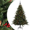 vidaXL Sapin de No&euml;l artificiel avec boules 120 cm 150 LED Blanc chaud
