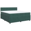 vidaXL Sommier &agrave; lattes de lit et matelas Vert fonc&eacute; 200x200cm Velours