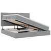 vidaXL Lit avec rangement et matelas Gris clair 200 x 200 cm Polyester