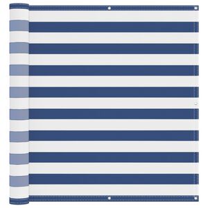 vidaXL &Eacute;cran de balcon Bleu et Blanc 110 x 300 cm Tissu Oxford