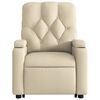 vidaXL Fauteuil inclinable de massage Cr&egrave;me Tissu