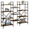 vidaXL Biblioth&egrave;que ch&ecirc;ne fum&eacute; 160x28,5x136,5 cm bois d'ing&eacute;nierie