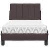 vidaXL Lit avec matelas Hanko marron fonc&eacute; 90x190 cm tissu