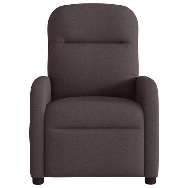 vidaXL Fauteuil inclinable Marron fonc&eacute; Tissu
