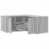 vidaXL Armoire d'angle sonoma gris 160x40x45 cm bois d'ing&eacute;nierie