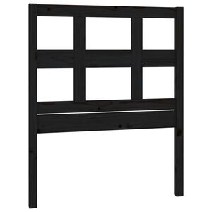 vidaXL T&ecirc;te de lit Noir 95,5x4x100 cm Bois massif de pin