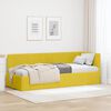 vidaXL Cadre de lit d'angle Jaune 80 cm x 200 cm Velours