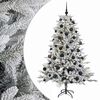 vidaXL Sapin de No&euml;l artificiel avec boules 120 cm 150 LED Blanc chaud