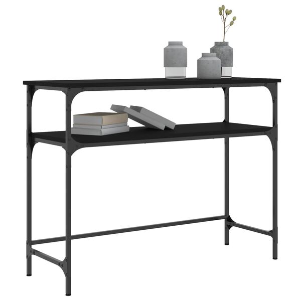 vidaXL Table console noir 100x35,5x75 cm bois d'ingénierie