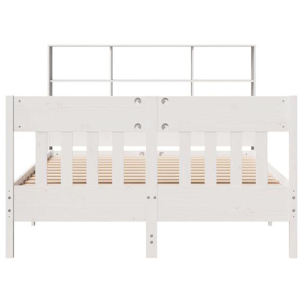 vidaXL Cadre de lit sans matelas blanc 140x200 cm bois de pin massif