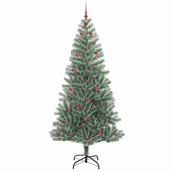 vidaXL Arbre de No&euml;l artificiel floconn&eacute; de neige avec lumi&egrave;re LED