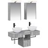 vidaXL Ensemble d'armoire de salle de bain 5 pcs Sonoma gris