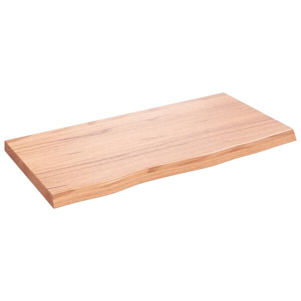 vidaXL Comptoir de salle de bain marron 80x40x(2-4) cm bois traité