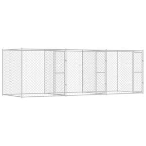 vidaXL Cage pour chien Argent&eacute; 600 x 200 x 200 cm Acier galvanis&eacute;