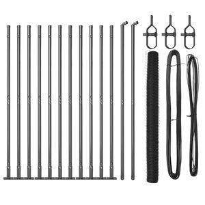 vidaXL Poteau de cl&ocirc;ture. Gris