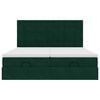 VidaXL Cadre de lit ottoman avec matelas vert fonc&eacute; 180x200cm velours