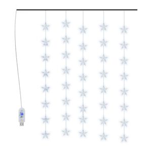 vidaXL Guirlande lumineuse &agrave; &eacute;toiles LED 200 LED Blanc 8 fonctions