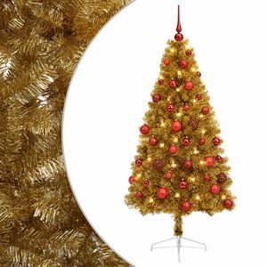vidaXL Sapin de No&euml;l artificiel avec boules 120 cm 150 LED Blanc chaud