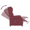 vidaXL Fauteuil inclinable &eacute;lectrique &agrave; oreilles rouge bordeaux tissu
