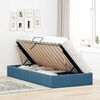 vidaXL Lit de Rangement avec stockage Bleu fonc&eacute; 90 x 190 cm Velours