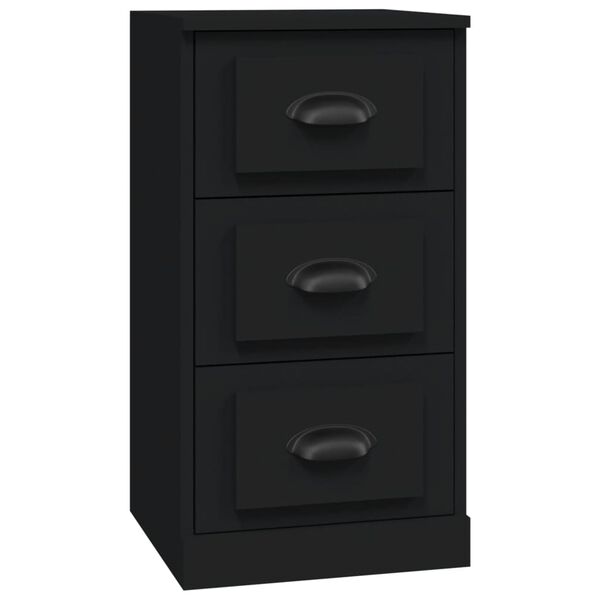 vidaXL Buffet noir 36x35,5x67,5 cm bois d'ing&eacute;nierie