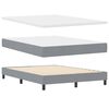 vidaXL Lit boxspring avec matelas Gris clair 140 x 200 cm tissu