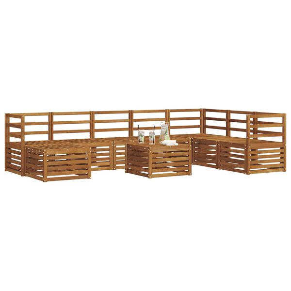 vidaXL Ensembles de canap&eacute;s Naturel Bois d'Acacia Massif