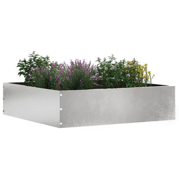 vidaXL Bordure de Pelouse Argent 50 x 50 x 13 cm Acier inoxydable