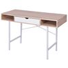 vidaXL Bureau avec 1 compartiment Ch&ecirc;ne et blanc