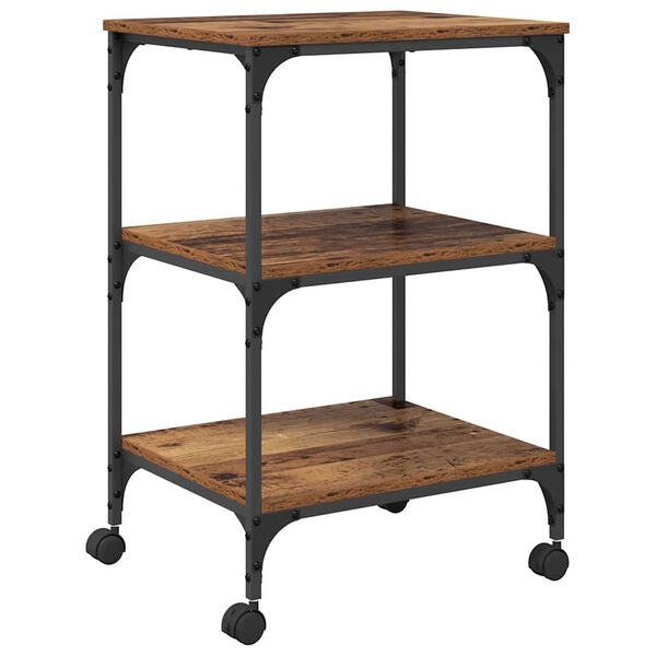 vidaXL Support d'imprimante Bois Ancien 50 x 41 x 75 cm