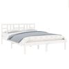 vidaXL Cadre de lit sans matelas blanc 200x200 cm bois massif